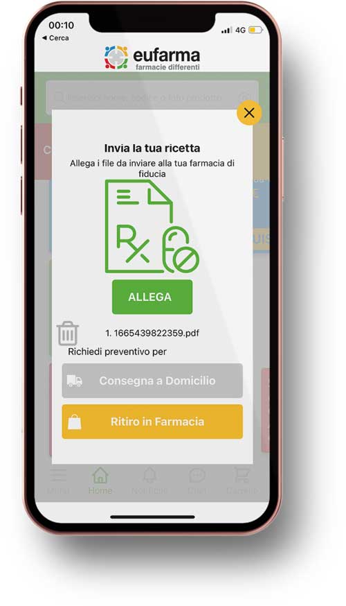 Ricetta allegata app Eufarma