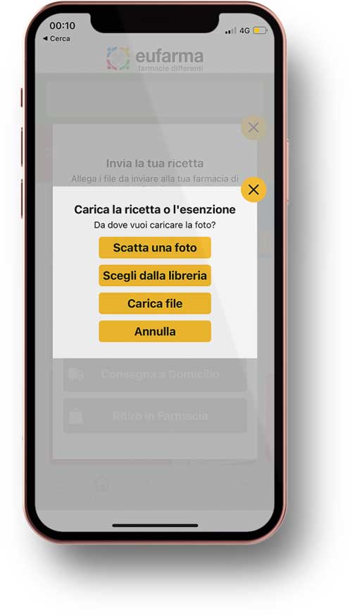 Ricetta esenzione app Eufarma